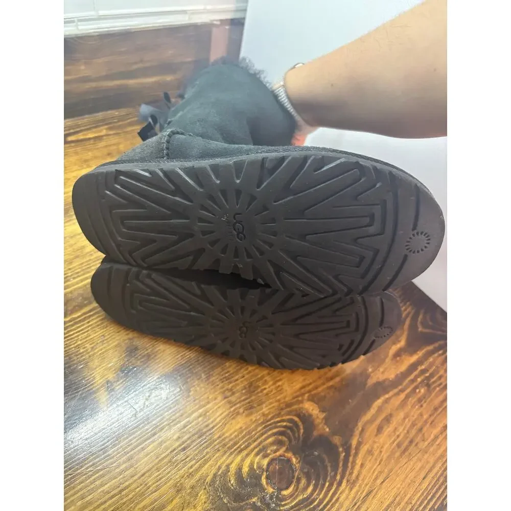 UGG Black Bailey Bow Boots Size 6